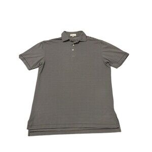 Peter Millar Summer Comfort Striped Polo Shirt Men’s M Navy White Golf